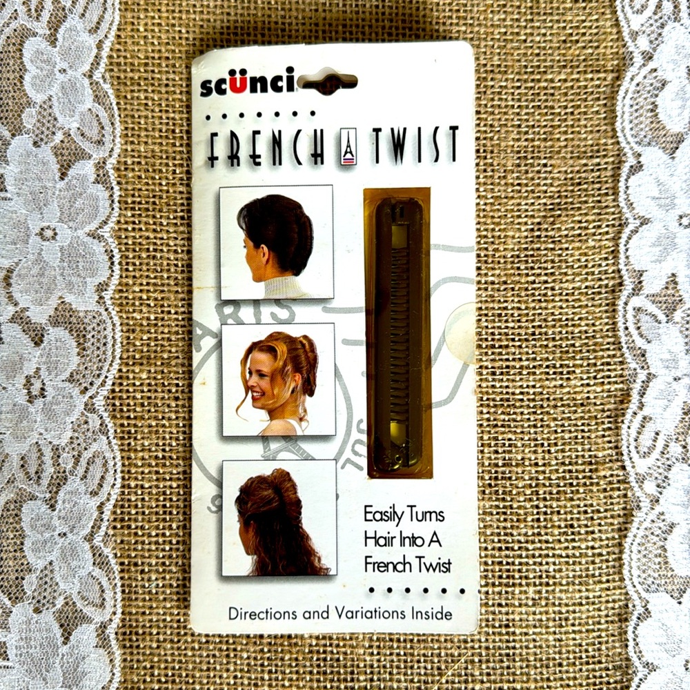 Vintage New Original Scunci French Twist Maker Hair Style Helper Clip